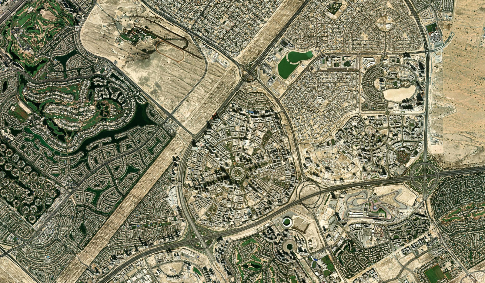 Dubai satellite overview centred on MBR City